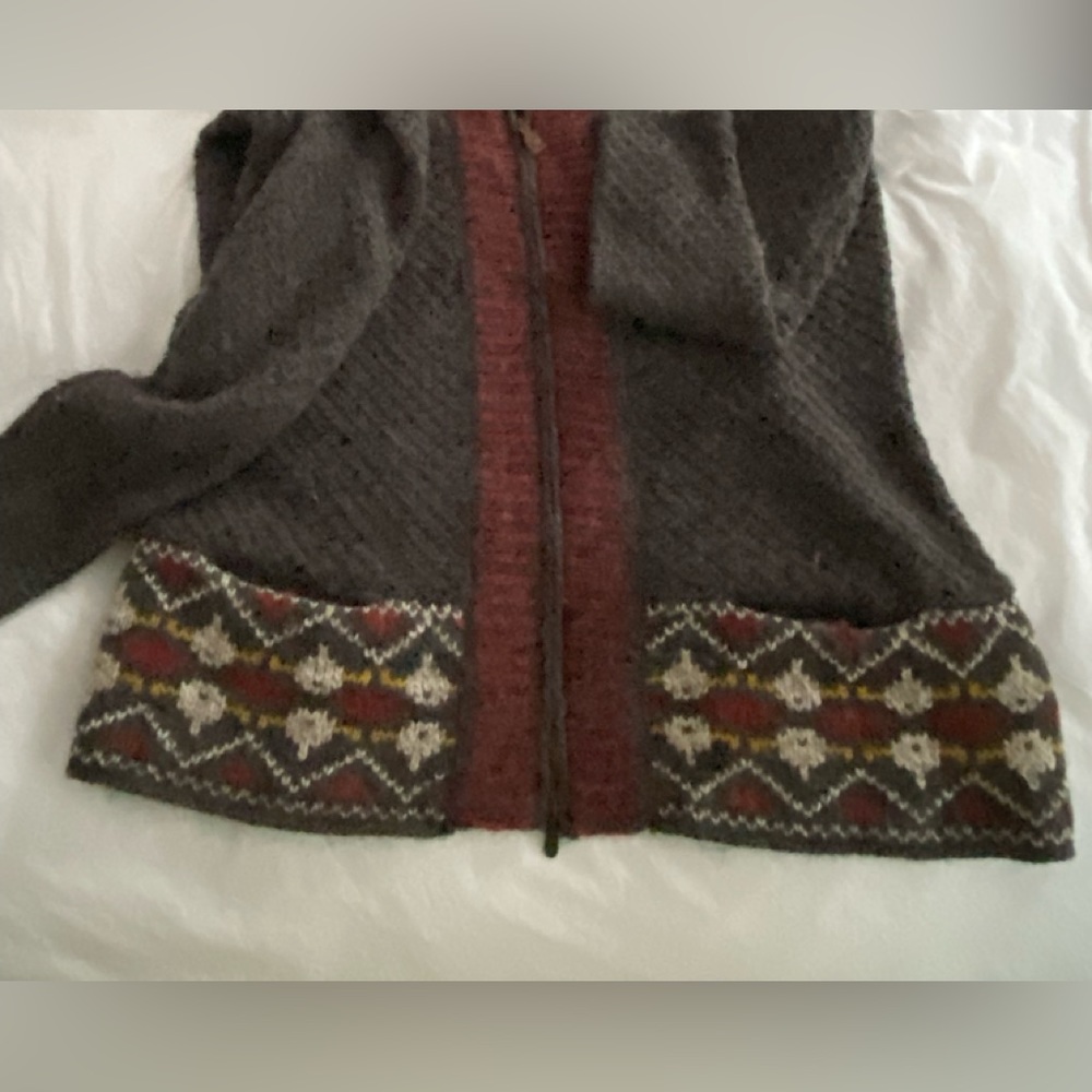 Royal Robbins hooded wool zippered cardigan - long.